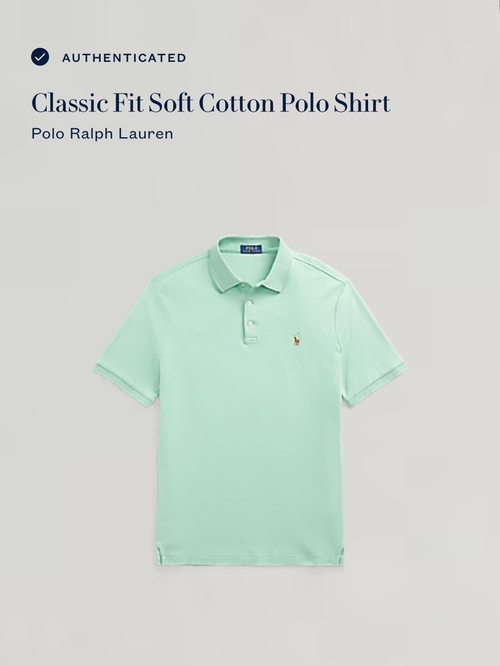 Polo Ralph Lauren mens classic fit polo green Preppy NWOT